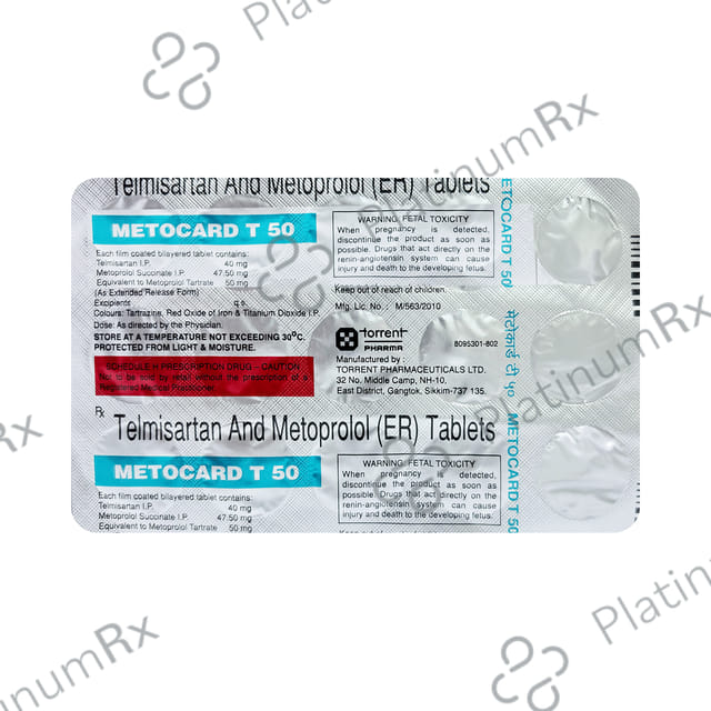 Metocard T 50/40mg Tablet 15s