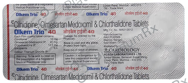 Olkem Trio 40 12.5/10/40mg Tablet 10s