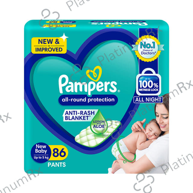 Pampers All Round Protection Anti Rash Blanket Diaper Lotion NB 86s