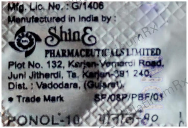 Ponol 10mg Tablet