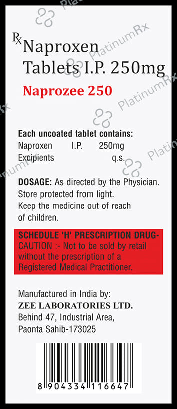 Naprozee 250mg Tablet