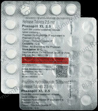 Prazopill XL SR 2.5mg Tablet 30s