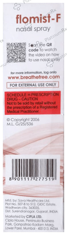 Flomist F 27.5mcg Nasal Spray 120MDI