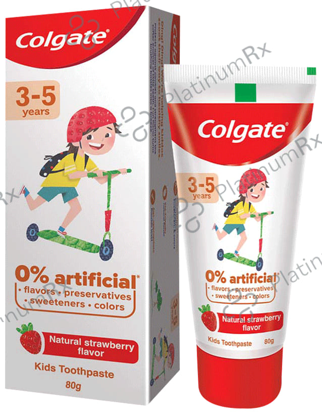 Colgate Kids 3 to 5 YearsNatural Strawberry Flavour Toothpaste 80gm