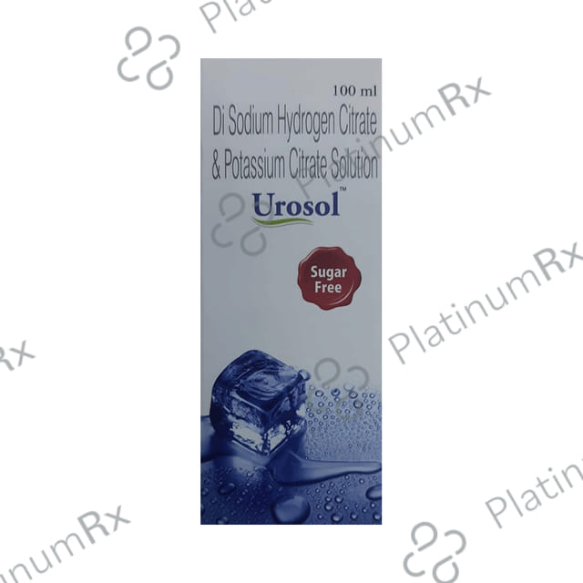 Urosol 1.53gm Orange Flavour Sugar Free Syrup 100ml
