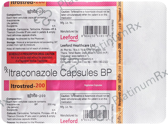 Itrostred 200mg Capsule 10s