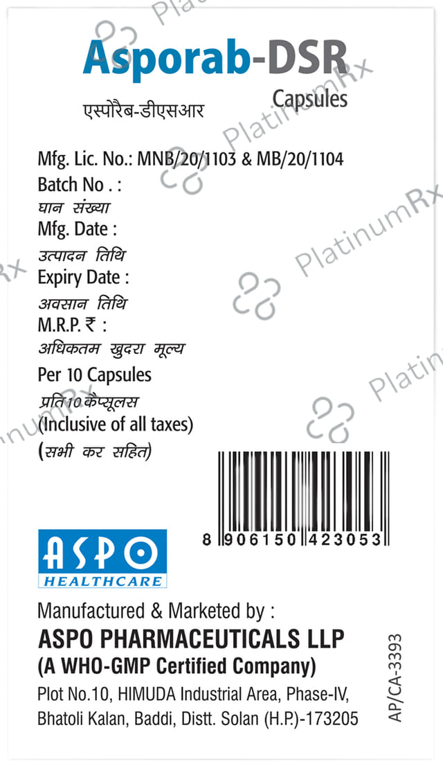 Asporab D 20mg/30mg Capsule SR