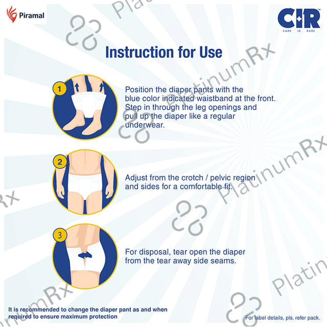 CIR Adult Diaper Pants Medium 10s