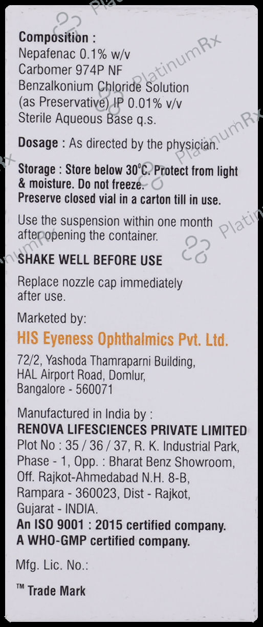 Accunac 0.1% Eye Drop 5ml