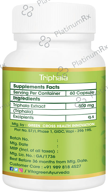 Vitagreen Triphala 500mg Capsule