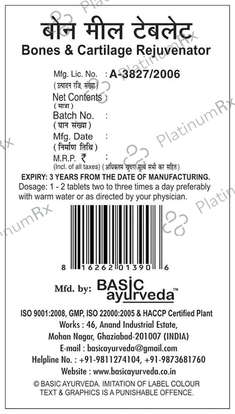 Basic Ayurveda Bone Meal Tablet