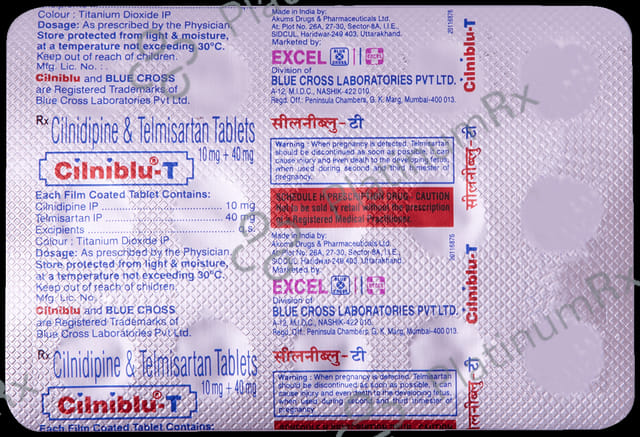 Cilniblu T 10mg/40mg Tablet