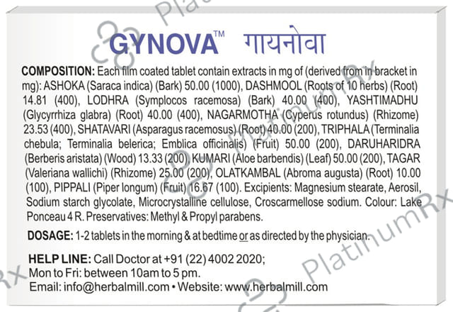 Millennium Herbal Care Gynova Tablet