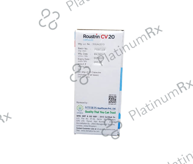 Roustrin CV 20/75mg Capsule 15s