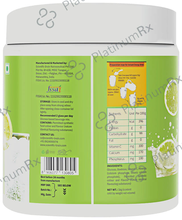 Healthy You Glucose Instant Drink with Vitamin C Lemon Powder 1 kg