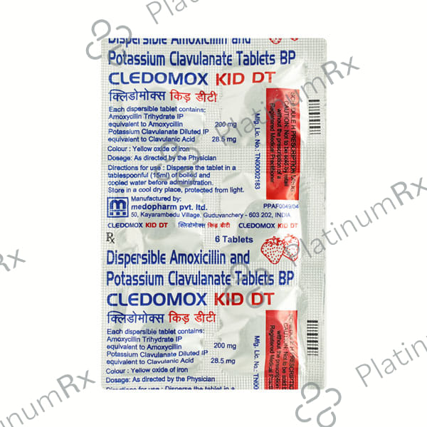 Cledomox Kid 200/28.5mg Tablet 6s