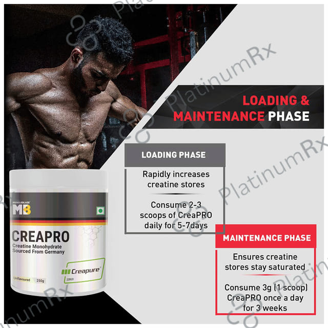 MuscleBlaze Creapro Creatine - With Creapure for Lean Muscles, Energy & Strength -