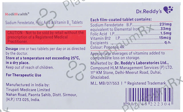 Redihealth Tablet 15s