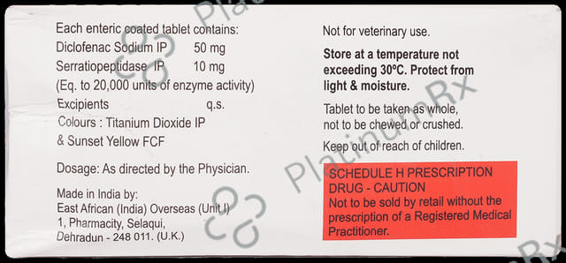 Flamover D 50mg/10mg Tablet