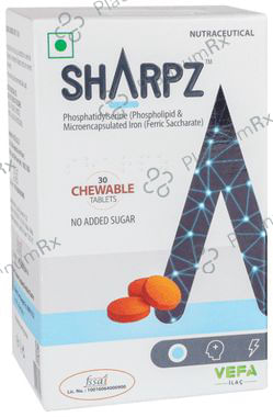 Sharpz Phospholipid & Microencapsulated Iron - No Added Sugar - Chewable Tablet