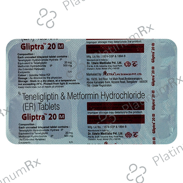 Gliptra M 500/20mg Tablet 10s