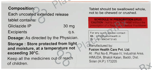 Xzid 30mg Tablet XR 10s