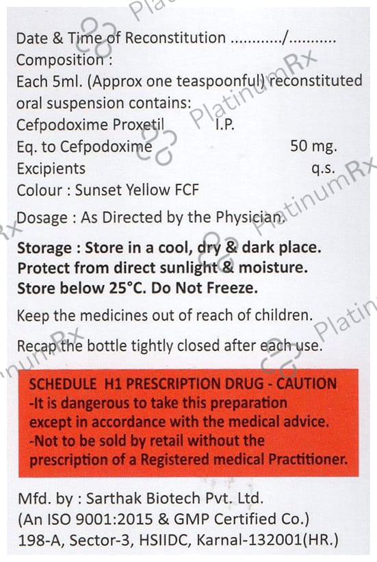 Kedicef-O 50 Dry Syrup