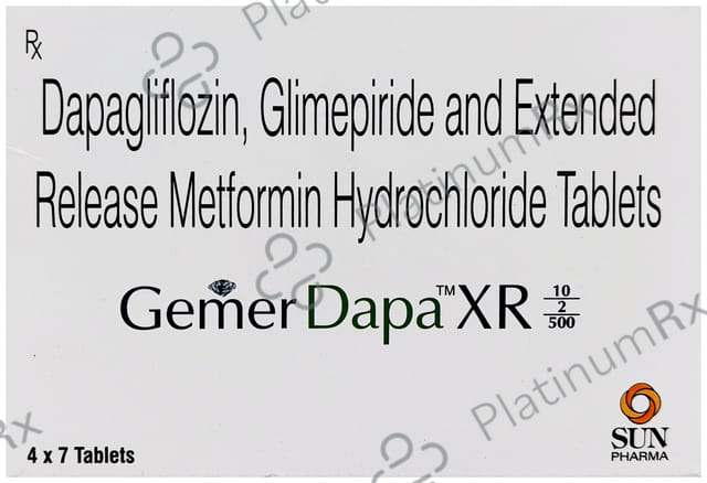 Gemer Dapa XR 10/2/500mg Tablet 7s