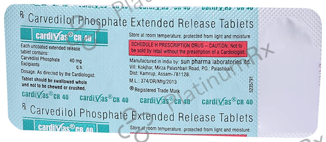 Cardivas CR 40mg Tablet ER 10s