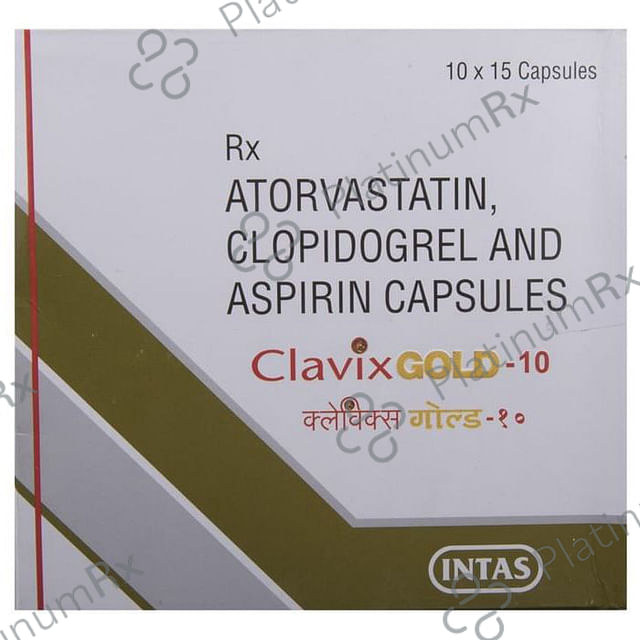 Clavix Gold 10/75/75mg Capsule 15s