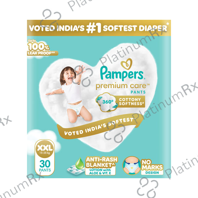 Pampers Premium Care Pants with Aloe Vera & Cotton-Like Softness - Size XXL