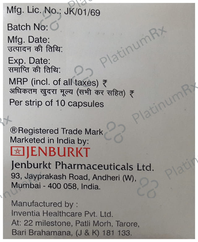 Zix R OD 200/20mg Capsule SR 10s