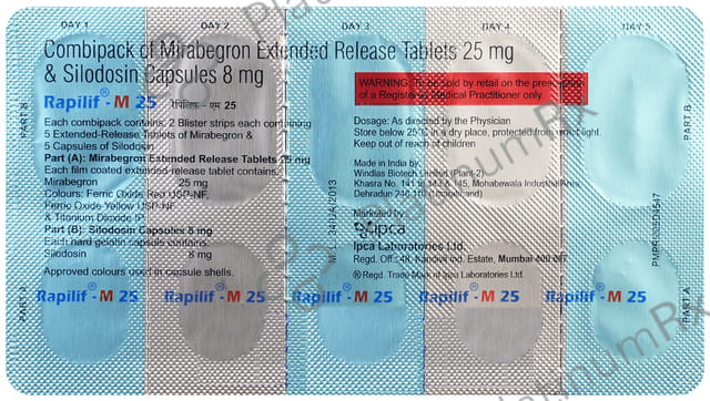 Rapilif M 25/8mg Capsule 10s