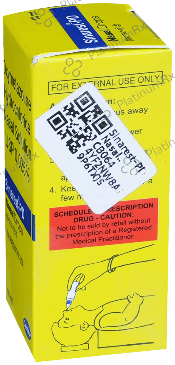 Sinarest PD 0.025% Nasal Drops 10ml