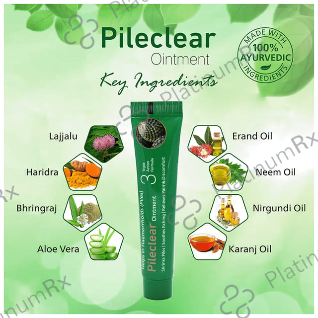 Pileclear Ointment (25gm Each) 2 Tubes