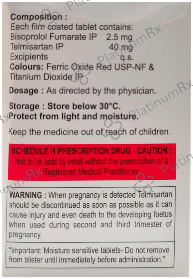 Besicor T 2.5/40mg Tablet 15s