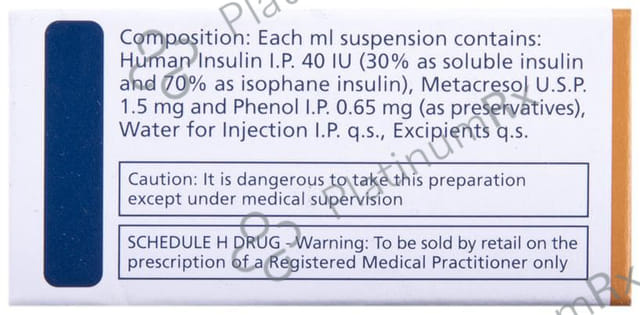 Human Mixtard 30/70 (40 IU/ml) (1*10ml Vial)