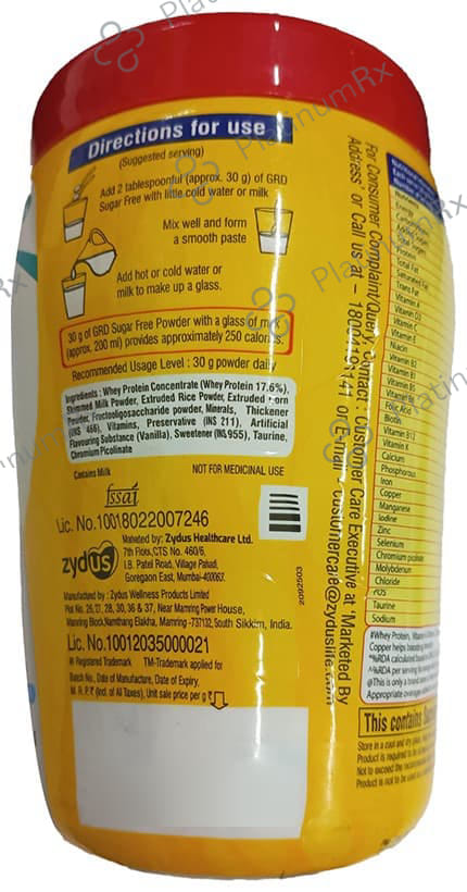 GRD The Superior Protein Sugarfree Vanilla Flavour Powder 200gm
