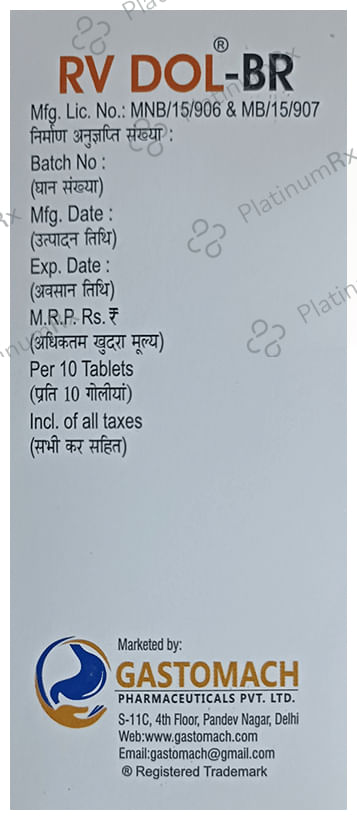 Rv Dol BR Tablet 10s