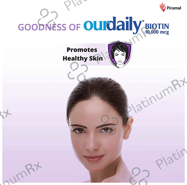 OurDaily Biotin 10000mcg for Healthy Hair, Skin & Nails Tablet 60s