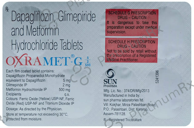 Oxramet G 5/2/500mg Tablet 7s