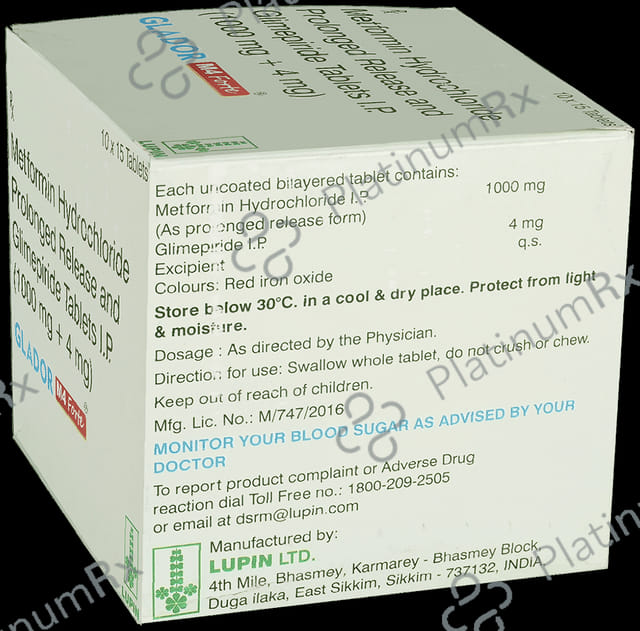 Glador M4 Forte 4/1000mg Tablet PR 15s