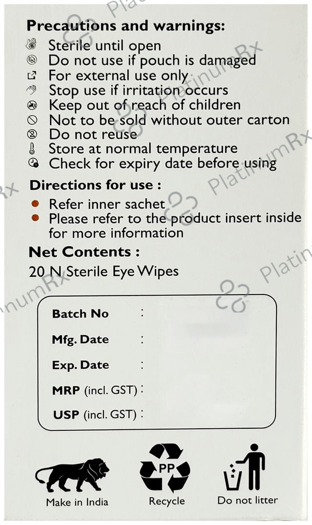 Eyeness Lid Wipes 20s