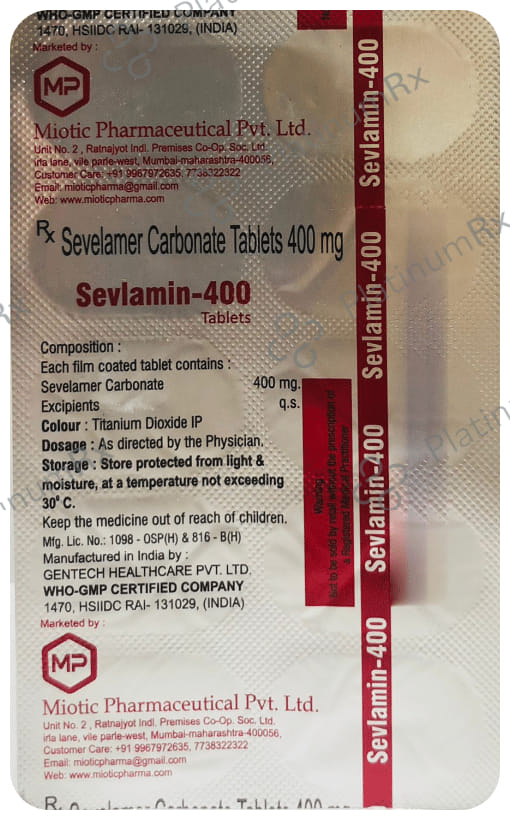 Sevlamin 400 Tablet