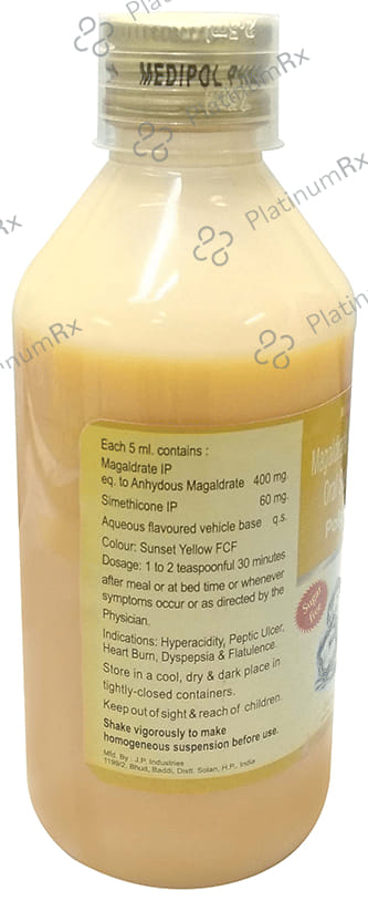 Polgene M 60/400mg Orange Flavour Sugar Free Oral Suspension 200ml