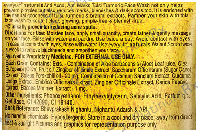 Everyuth Naturals Anti Acne Anti Marks Tulsi Turmeric Face Wash