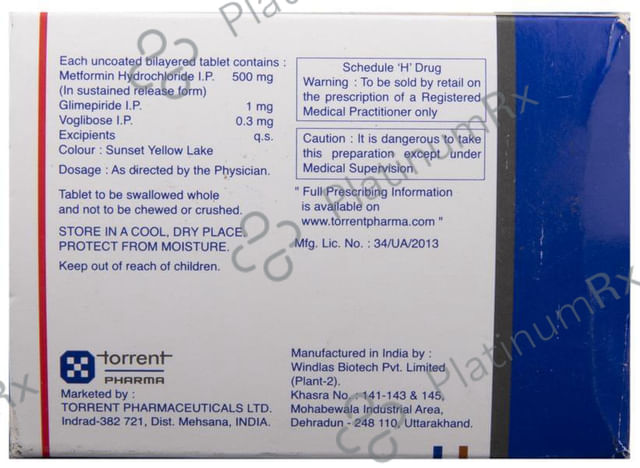 Trivoglitor Forte 1/500/0.3mg Tablet SR 10s