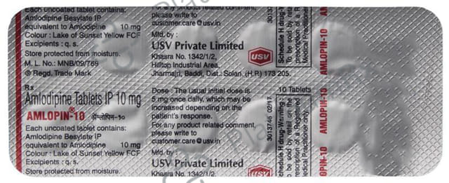 Amlopin 10mg Tablet 10s