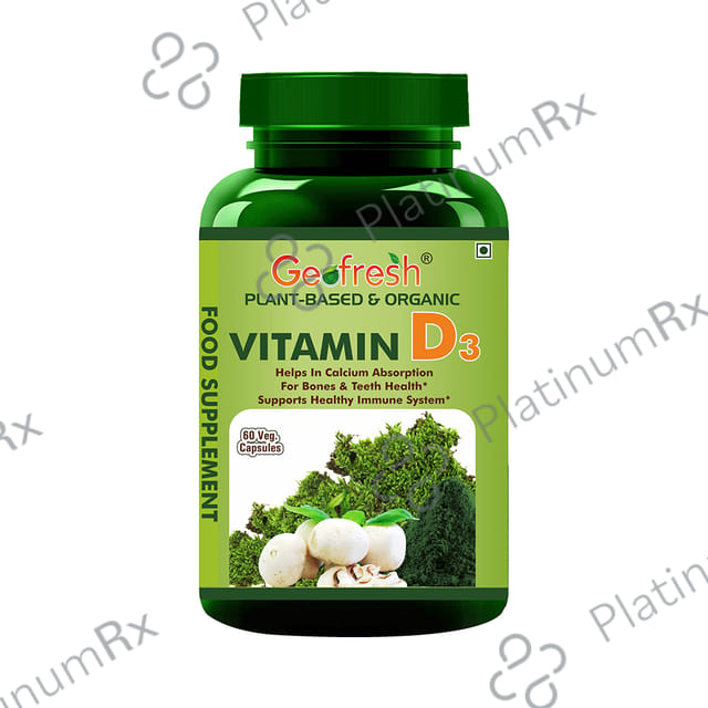 Geofresh Natural Plant Based & Organic Vitamin D3 Veg Capsule 60s