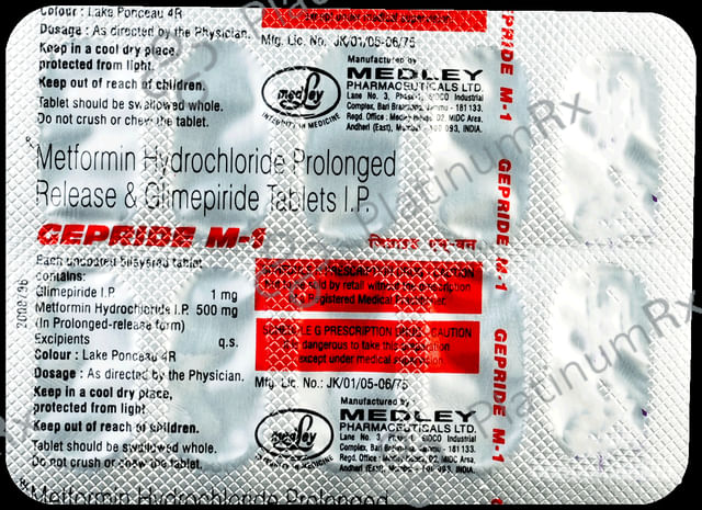 Gepride M1 1/500mg Tablet PR 10s